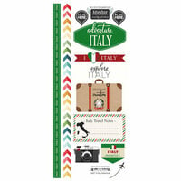 Scrapbook Customs - Adventure Collection - Cardstock Stickers - Italy