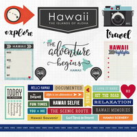 Scrapbook Customs - Adventure Collection - 12 x 12 Cardstock Stickers - Hawaii