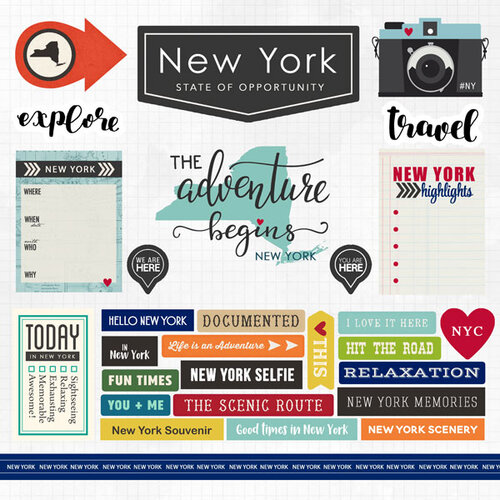 Scrapbook Customs | Lovely Travel New York Scrapbook Paper