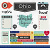Scrapbook Customs - Adventure Collection - 12 x 12 Cardstock Stickers - Ohio