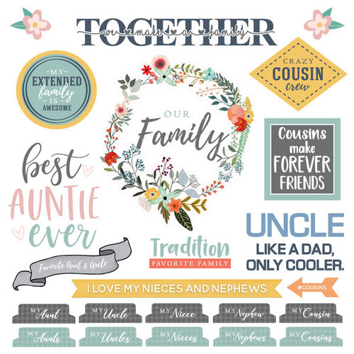 Scrapbook Customs Family Extended Stickers