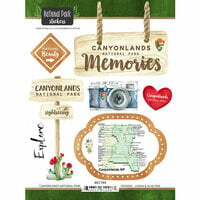 Scrapbook Customs - United States National Parks Collection - Cardstock Stickers - Canyonlands Watercolor