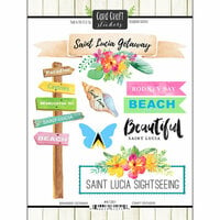 Scrapbook Customs - Getaway Collection - Cardstock Stickers - St. Lucia