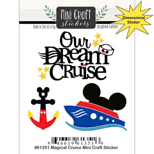 Scrapbook Customs - Inspired By Collection - Mini Craft Cardstock Stickers - Magical Cruise