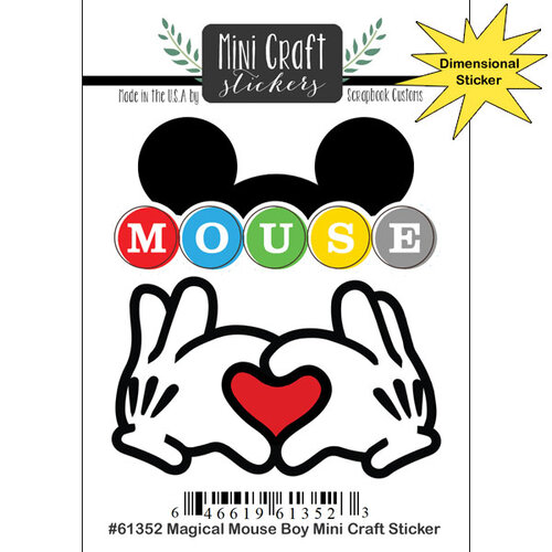 Scrapbook Customs - Inspired By Collection - Mini Craft Cardstock Stickers - Magical Mouse Boy