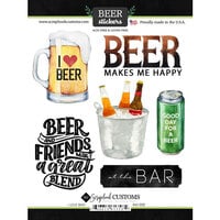 Scrapbook Customs - Drinking Collection - Cardstock Stickers - I Love Beer