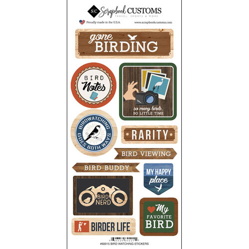 Scrapbook Customs - Life Is Better Collection - Cardstock Stickers - Bird Watching