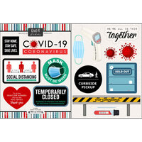 Scrapbook Customs - Covid-19 Collection - Cardstock Stickers - Set 02