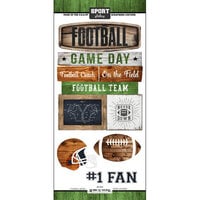 Scrapbook Customs - Cardstock Stickers - Football Wood