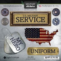 Scrapbook Customs - 12 x 12 Cardstock Stickers - US Military Service