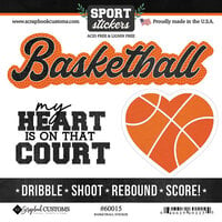 Scrapbook Customs - 6 x 6 Cardstock Stickers - Basketball Love