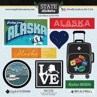 Scrapbook Customs - Cardstock Stickers - Happy Travels - Alaska