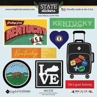 Scrapbook Customs - Cardstock Stickers - Happy Travels - Kentucky