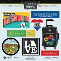 Scrapbook Customs - Cardstock Stickers - Happy Travels - Missouri