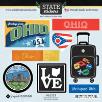Scrapbook Customs - Cardstock Stickers - Happy Travels - Ohio
