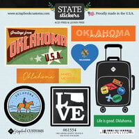 Scrapbook Customs - Cardstock Stickers - Happy Travels - Oklahoma