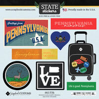 Scrapbook Customs - Cardstock Stickers - Happy Travels - Pennsylvania