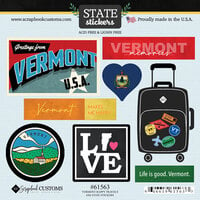 Scrapbook Customs - Cardstock Stickers - Happy Travels - Vermont