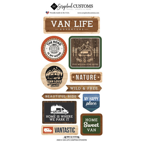 Scrapbook Customs - Cardstock Stickers - Van Life is Better