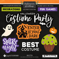 Scrapbook Customs - Cardstock Stickers - Halloween Costume Party