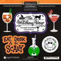 Scrapbook Customs - Cardstock Stickers - Halloween Drinks