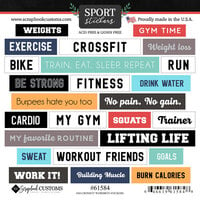 Scrapbook Customs - Cardstock Stickers - CrossFit Wordbits