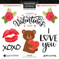 Scrapbook Customs - Cardstock Stickers - Valentine's Day