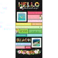 Scrapbook Customs - Tropical Floral Collection - Cardstock Stickers - Bahamas