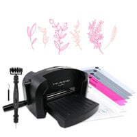 Spellbinders - Platinum 6 Die Cutting Machine - Tool N One Bundle - Black with Pink Cutting Plates - Sprigs Bundle