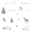 Fun Stampers Journey - Christmas - Cling Rubber Stamps - Winter Build-A-Scene