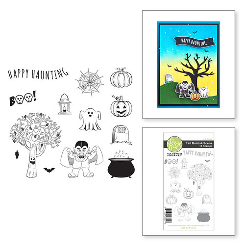 Fun Stampers Journey - Cling Rubber Stamps - Fall Build-A-Scene