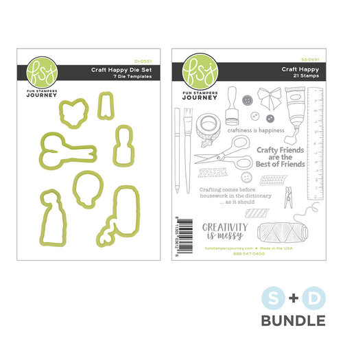 Fun Stampers Journey - Clear Photopolymer Stamp and Die Set - Craft Happy