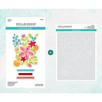 Spellbinders - Classic Christmas Collection - Stencils and Etched Die Bundle - Christmas Florals