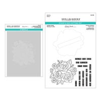 Spellbinders - From The Garden Collection - Stamp and Die & Stencil Set - Garden Party