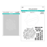 Spellbinders - Stamp and Die & Stencil Set - Garden Party