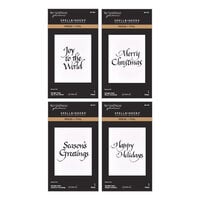 Spellbinders - Upright Italic Holiday Sentiments Collection - BetterPress - Press and Foil Plates - Holiday Sentiments
