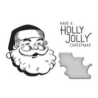 Spellbinders - More BetterPress Christmas Collection - Press Plates and Dies - Holly Jolly Santa