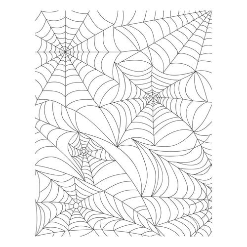 Spellbinders - BetterPress Collection - Press Plates - Spider Web Background