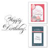 Spellbinders - BetterPress Collection - Press Plates - Copperplate Everyday Sentiments - Happy Birthday