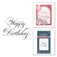 Spellbinders - BetterPress Collection - Press Plates - Copperplate Everyday Sentiments - Happy Birthday