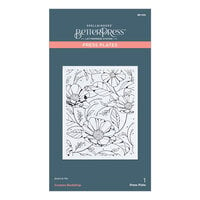 Spellbinders - BetterPress Collection - Press Plates - Pressed Posies - Cosmos Backdrop