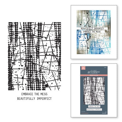 Spellbinders - Beautifully Imperfect Collection - BetterPress - Press Plates - Grungy Background