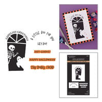 Spellbinders - Midnight Mischief Collection - Press, Foil Plates and Etched Die Set - Ghoulish Greetings