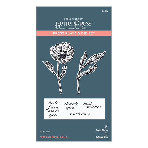 Spellbinders - BetterPress Letterpress System - With Love Flower
