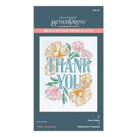 Spellbinders - BetterPress Collection - Press Plates and Registration - Thank You Blooms