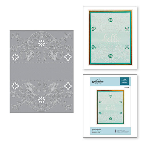 Spellbinders - Cut and Embossing Folder - Flora Banner