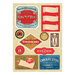 Spellbinders - Flea Market Finds Collection - Sticker Pad - Butler's Variety