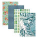 Spellbinders - Flea Market Finds Collection - 6 x 9 Paper Pad - Blue Green Palette Sampler
