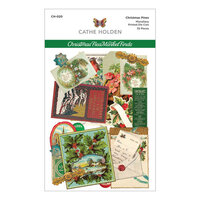 Spellbinders - Christmas Flea Market Finds Collection - Printed Die Cuts - Christmas Pines Miscellany