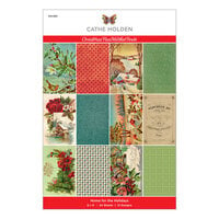 Spellbinders - Christmas Flea Market Finds Collection - 6 x 9 Paper Pad - Home for the Holidays
